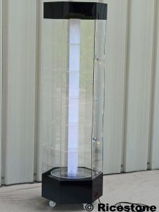 3) Vitrine Tournante 6 Plateaux<BR>Hauteur 156cm