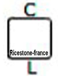 Dessin Boite  membrane 50x50 mm, Une charnire, un loquet